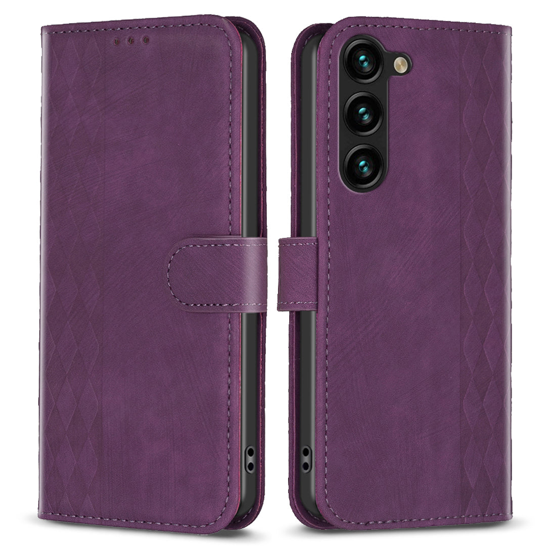 Folio Flip Phone Cover for Samsung Galaxy S23 Imprinting Pattern Stand Wallet Protective Case Folio Flip Phone Cover for Samsung Galaxy S23 Imprinting Pattern Stand Wallet Protective Case